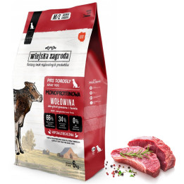 Wiejska Zagroda Sucha karma Monobiałkowa DUŻE średnie rasy WOŁOWINA 6kg M/L