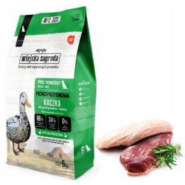 Wiejska Zagroda Sucha karma Monobiałkowa DUŻE średnie rasy KACZKA 6kg M/L