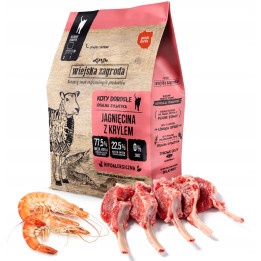 Wiejska Zagroda Karma dla kota JAGNIĘCINA z KRYLEM 1,6kg sterylizowane