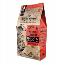 Wiejska Zagroda Sucha karma dla psa WOŁOWINA z INDYKIEM Duże rasy L 2 kg