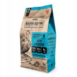 WIEJSKA ZAGRODA karma sucha dla kota dorosłego INDYK z ŁOSOSIEM 5 kg