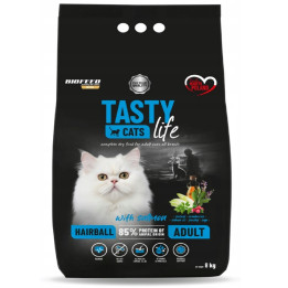 Sucha karma dla kota odkłaczająca TASTY CATS LIFE HAIRBALL z ŁOSOSIEM 8kg