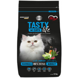 Sucha karma dla kota odkłaczająca TASTY CATS LIFE HAIRBALL z ŁOSOSIEM 1,5kg