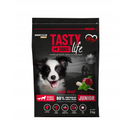 Karma dla szczeniąt średnich ras TASTY DOGS LIFE z WOŁOWINĄ JUNIOR 3kg M/L