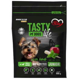 Sucha karma dla szczeniąt małe rasy TASTY DOGS LIFE JUNIOR JAGNIĘCINA 600g