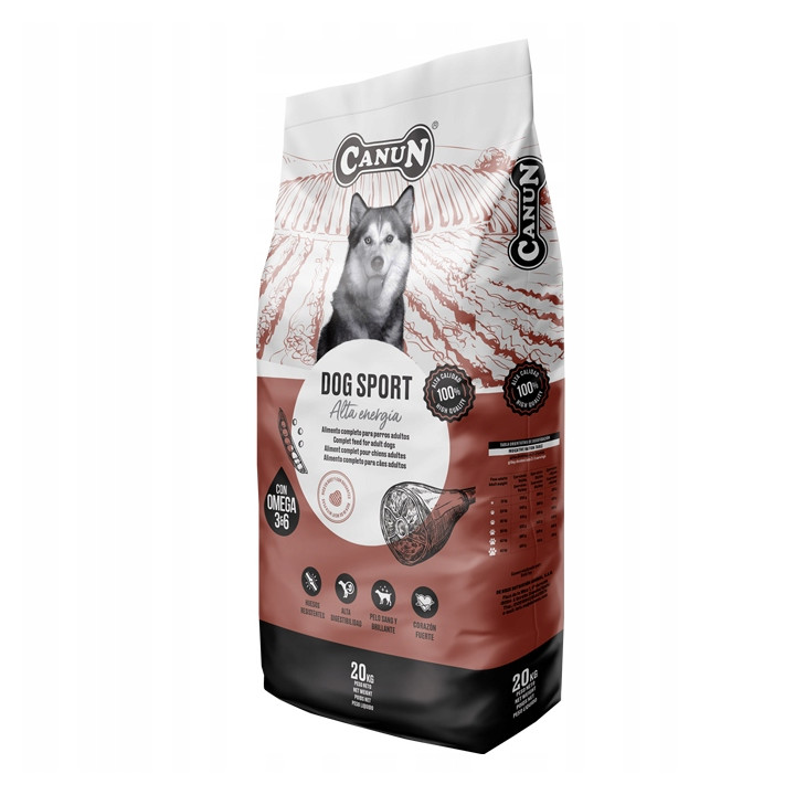 CANUN DOG SPORT sucha karma dla energicznych sportowych psów WOŁOWINA 20kg