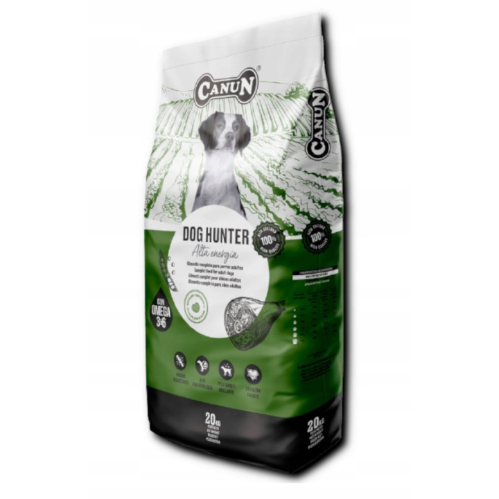 Canun Dog HUNTER sucha karma pełnoporcjowa dla aktywnych PSÓW WOŁOWINA 20kg