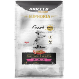 Sucha Karma EUPHORIA FRESH rasy średnie duże INDYK z KRÓLIKIEM JUNIOR 12Kg
