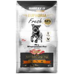 EUPHORIA FRESH Sucha Karma dla psa duże rasy WIEPRZOWINA z GĘSIĄ XL 12kg