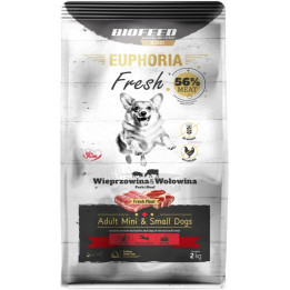 EUPHORIA FRESH MEAT Karma dla psów małych WIEPRZOWINA z WOŁOWINĄ XS/S 2kg