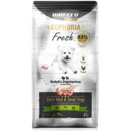EUPHORIA FRESH MEAT Karma dla psów małych ras INDYK z JAGNIĘCINĄ XS/S 2kg