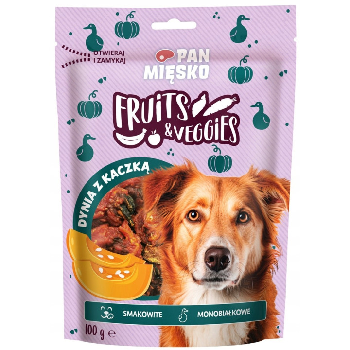 Pan Mięsko Smaczny Przysmak dla psa Fruits & Veggies Dynia z kaczką 100g