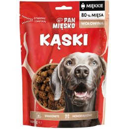 Pan Mięsko Przysmak dla psa Smaczne miekkie Kąski Wołowina mono 100g