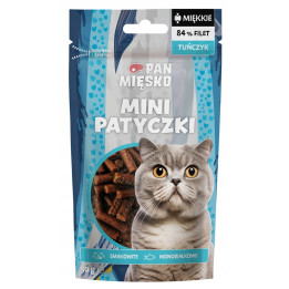 Pan Mięsko Smaczne Miękkie Przysmak dla kota Mini patyczki ryba TUŃCZYK 50g