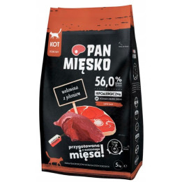 Sucha karma dla kota Pan Mięsko WOŁOWINA z JELENIEM HIPOALERGICZNA 5 kg M