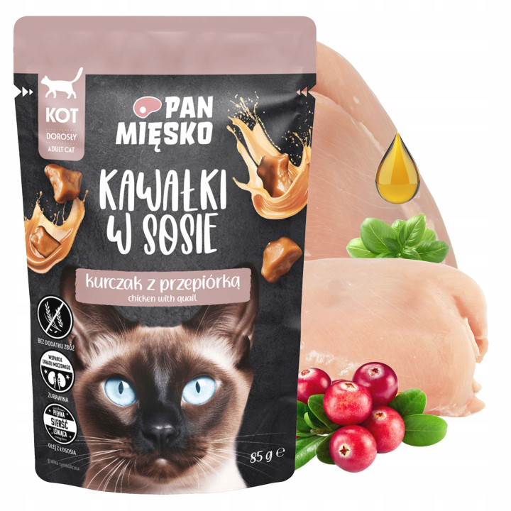 PAN MIĘSKO Kawałki w sosie MIX SMAKÓW karma dla kota mokra 12 x 85g