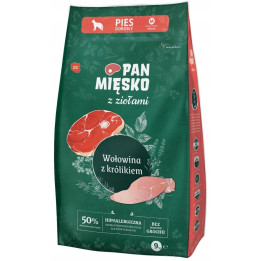 Pan Mięsko Karma sucha hipoalergiczna z Ziołami Wołowina z Królikiem M 9kg