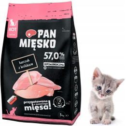 Sucha karma dla kota Pan Mięsko KURCZAK z KRÓLIKIEM 5kg XS kocięta kociak