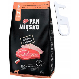 PETKING Pan Mięsko Karma sucha Cielęcina z indykiem XL 20kg + Safe Finger