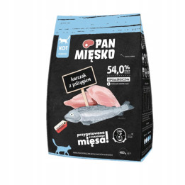 PAN MIĘSKO DLA KOTA KURCZAK Z PSTRĄGIEM S 400 g