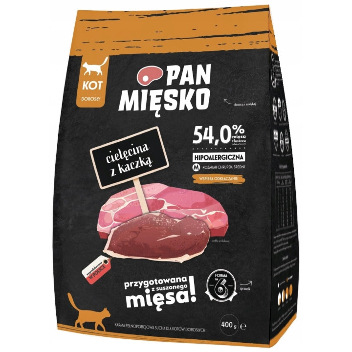 PAN MIĘSKO DLA KOTA CIELECINA Z KACZKĄ M 400 g