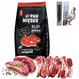 Pan Mięsko Karma sucha dla psa Wołowina z koziną chrupki M 9kg dorosły pies