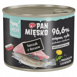 Pan Mięsko karma mokra pełnoporcjowa dla kota KURCZAK z DORSZEM 200g