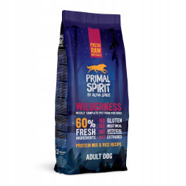 PRIMAL SPIRIT Sucha MIĘKKA karma dla psa WILDERNESS wieprzowina RYBY 12 kg