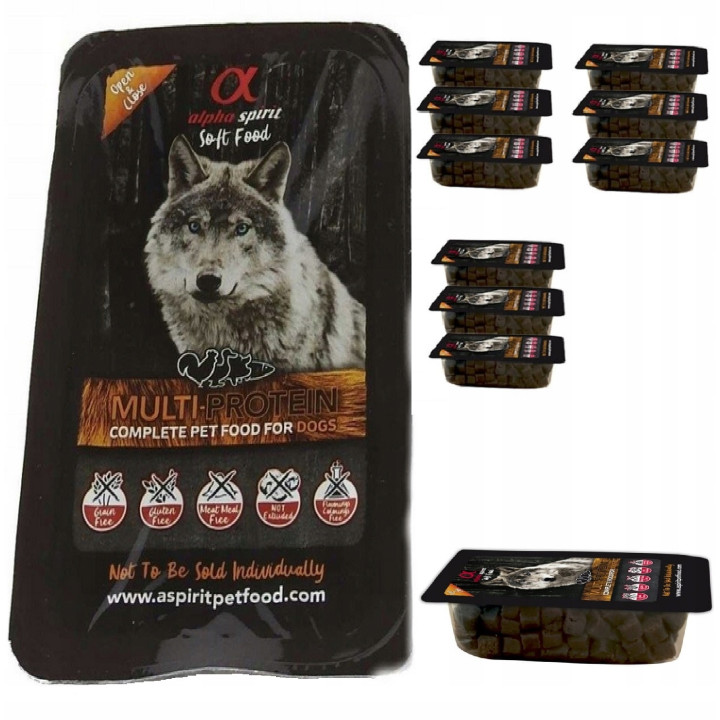 Alpha Spirit MULTIPROTEIN pełnoporcjowa sucha karma półmiękka 10x200g - 2kg