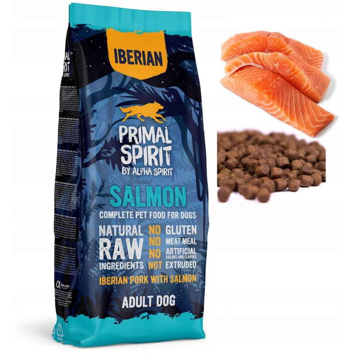 Sucha karma dla psa PRIMAL SPIRIT Iberian SALMON wieprzowina łosoś 12kg
