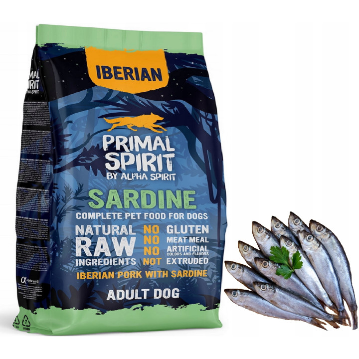 Sucha karma Primal Spirit IBERIAN SARDINE wieprzowina iberyjska RYBY 1 kg