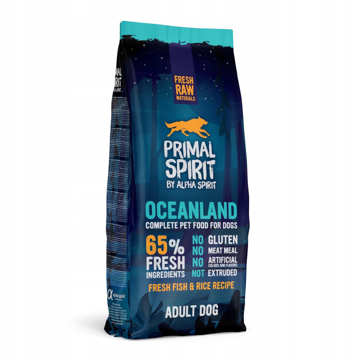 PRIMAL SPIRIT Sucha MIĘKKA karma OCEANLAND 12 kg ryba dla psów z alergią
