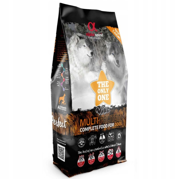 Sucha karma dla psa HIPOALERGICZNA Alpha Spirit Multiprotein 12kg