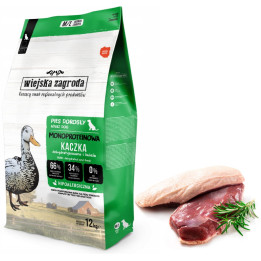 Wiejska Zagroda Sucha karma Monobiałkowa DUŻE średnie rasy KACZKA 12kg M/L