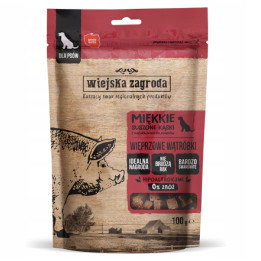 Wiejska Zagroda Przysmak dla psa Miękkie kąski WIEPRZOWE WĄTRÓBKI 100g