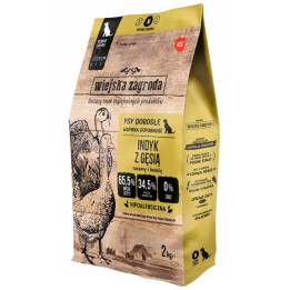 Sucha karma dla psa Wiejska Zagroda INDYK z GĘSIĄ średnie rasy M 2kg
