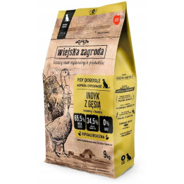 Sucha karma dla psa Wiejska Zagroda INDYK z GĘSIĄ duże rasy chrupki M 9kg