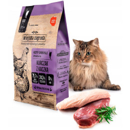 Wiejska Zagroda karma sucha dla kota KURCZAK z KACZKĄ 5 kg 76% mięsa